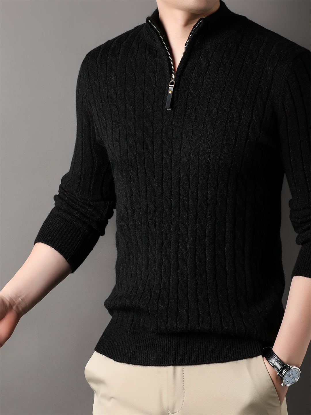 Jayden | Men Ribbed Pattern Warm Winter Sweater