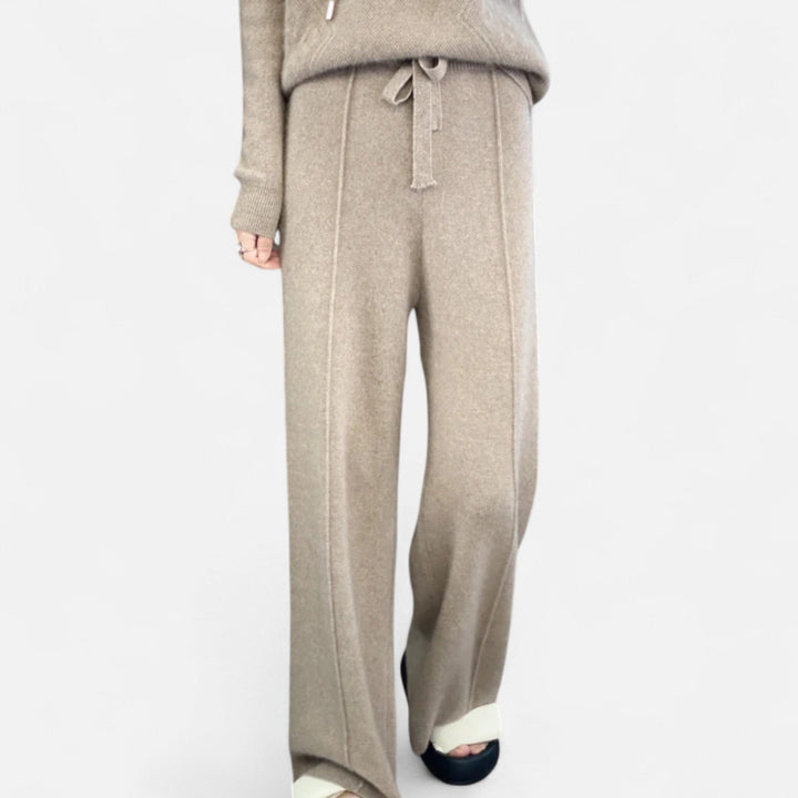 Isabel | Women’s Wide Leg Comfy Fit Classic Wool Trousers
