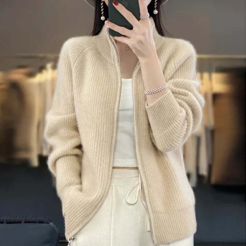 Samantha | Zipper Knit Sweater for Women