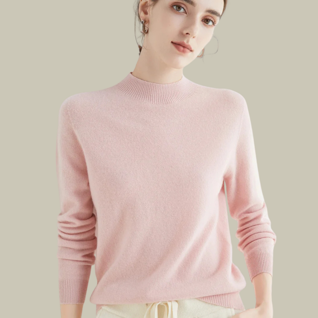 Ivy | Women’s High Neck Slim Fit Merino Wool Sweaters