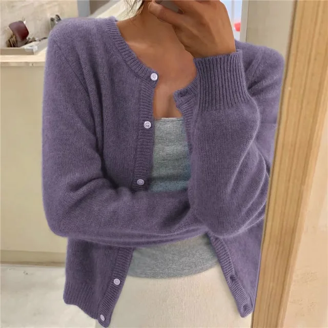 Erica | Women’s Winter Casual Long Sleeve Button Cardigan