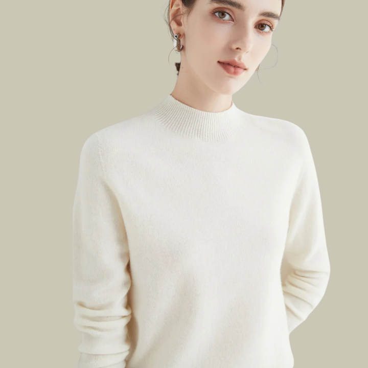 Ivy | Women’s High Neck Slim Fit Merino Wool Sweaters