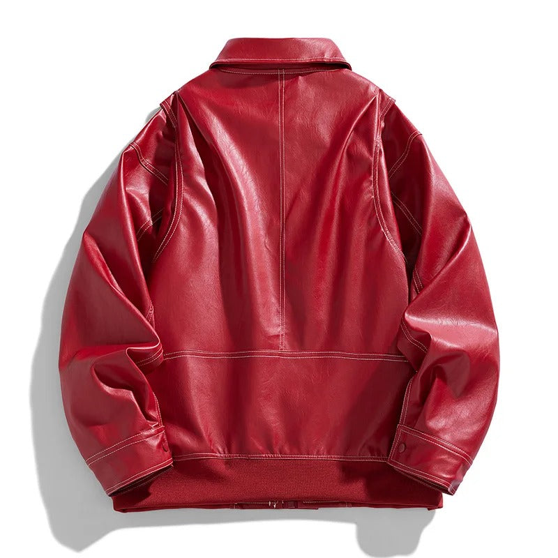 Cory | Men’s Modern Oversized Leather Bomber Jacket