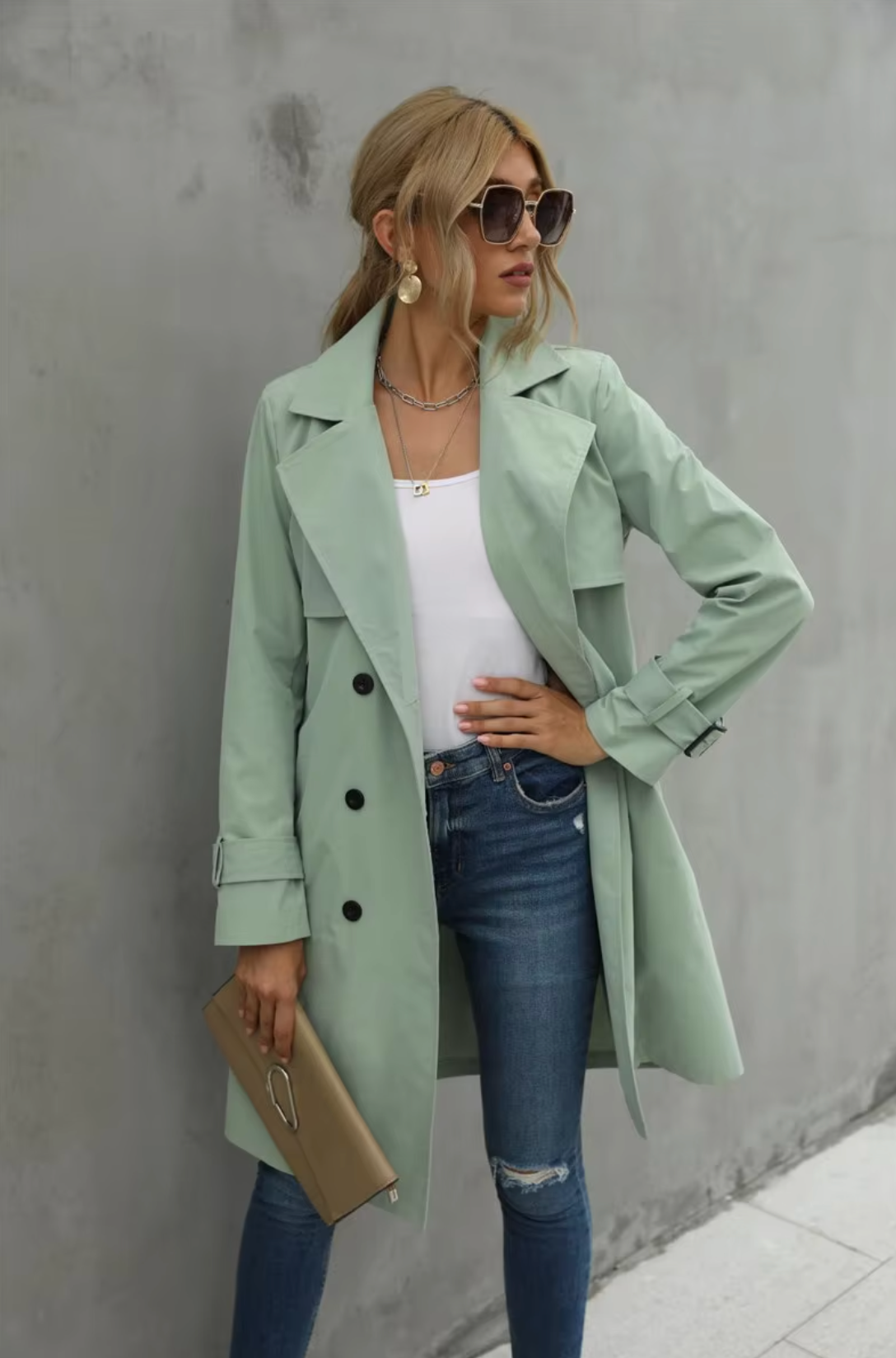 Destiny | Women’s Double-Breasted Trench Coat