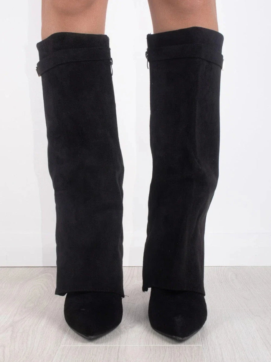 Emily | Women’s Leather Thigh-High Boots with Buckle