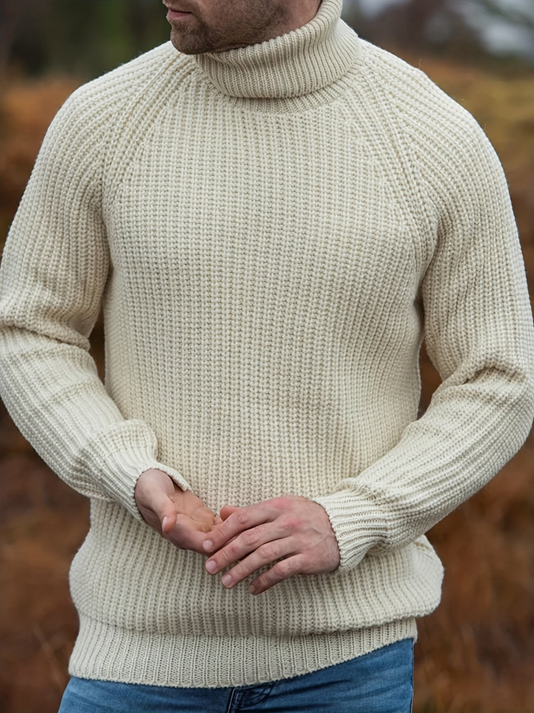 Jacob | Men Solid Ribbed Turtleneck Sweater