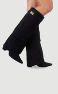 Emily | Women’s Leather Thigh-High Boots with Buckle