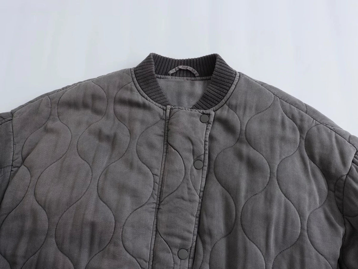Ella | Women’s Oversized Quilted Casual Bomber Jacket