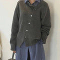 Isabella | Women’s Winter Cozy Asymmetrical Button Cardigan