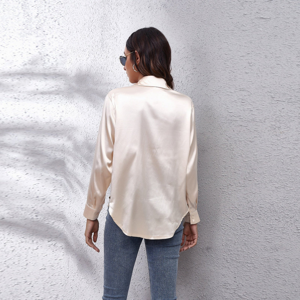 Sydney | Women’s Casual Workwear Loose Fit Satin Blouses