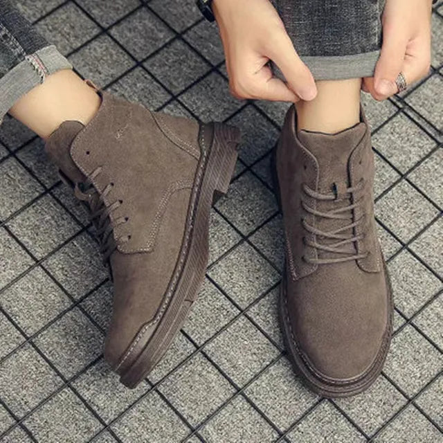 Adrian | Classic Suede Leather Lace Up Boots For Men
