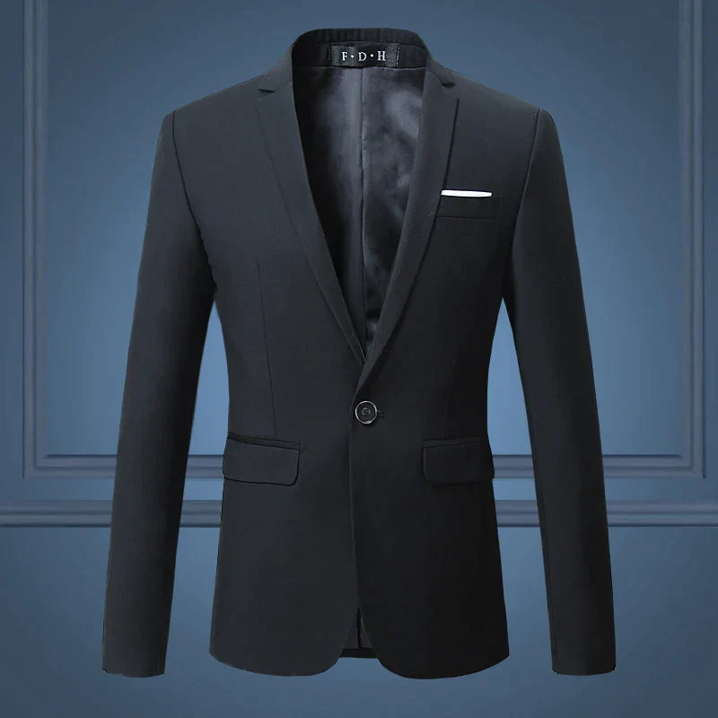 Andrew | Men’s Classic One Button Tailored Suit Blazer