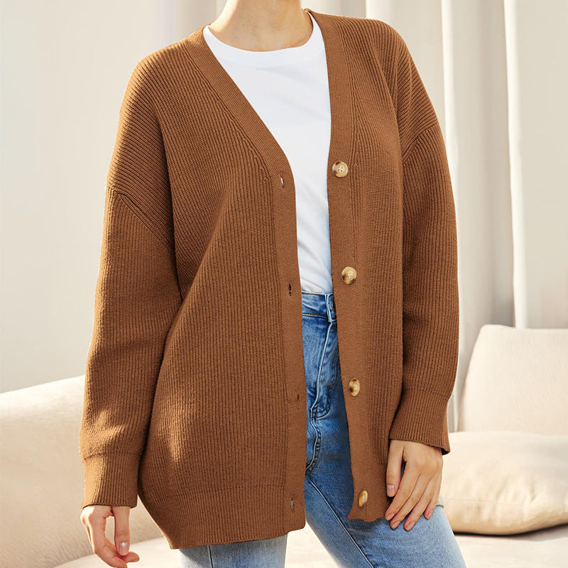 Evelyn | Women’s Winter Knit Casual Button Up  Cardigan