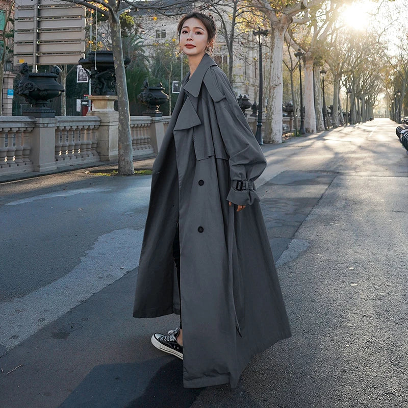 Daisy | Women’s Chic Long Loose-Fit Trench Coat