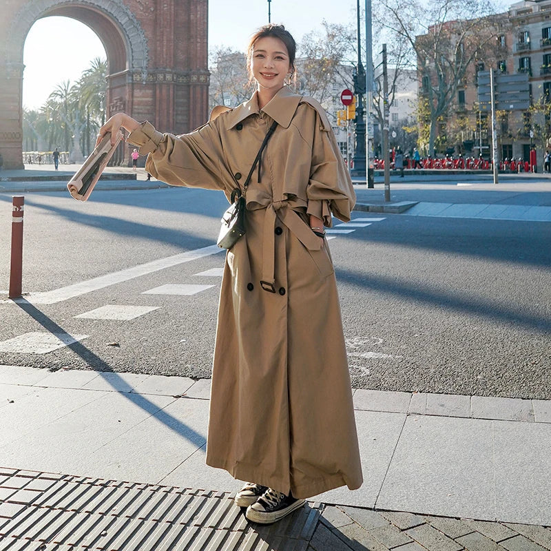 Daisy | Women’s Chic Long Loose-Fit Trench Coat