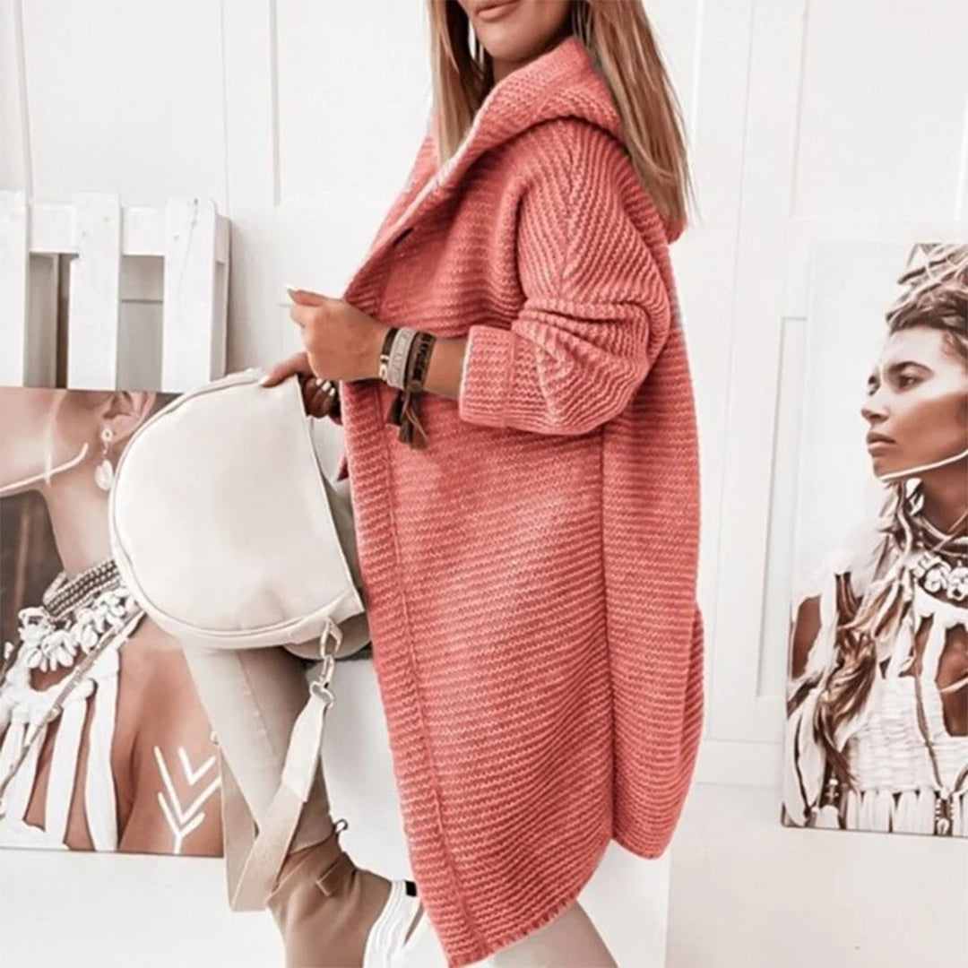 Megan | Women’s Hooded Long Sleeve Winter Cardigan
