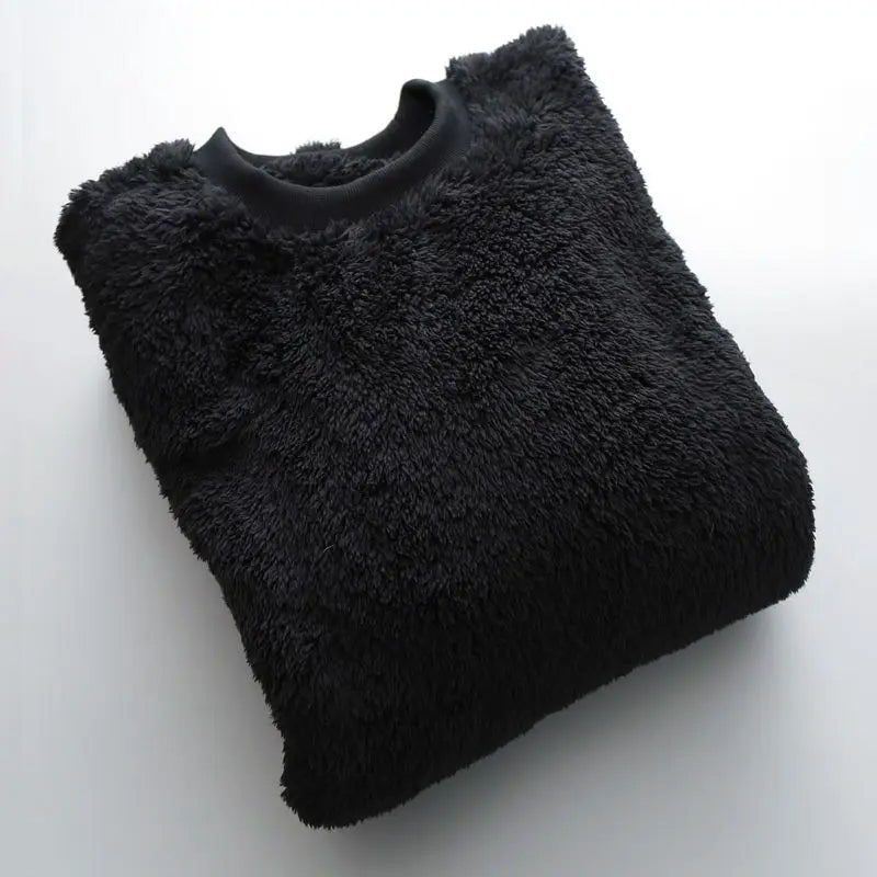 Relaxed Warm Textured Fleece Pullover