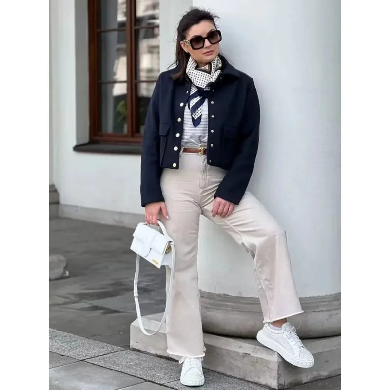 Isabel | Women’s Chic Button Front Short Jacket