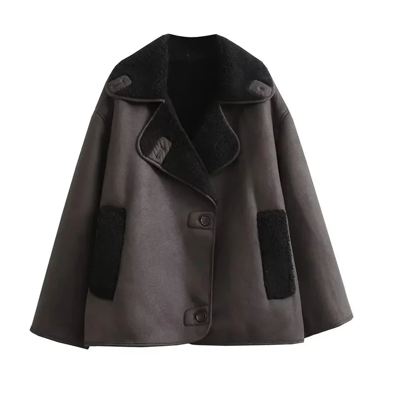 Hazel | Women's Shearling Aviator Jacket