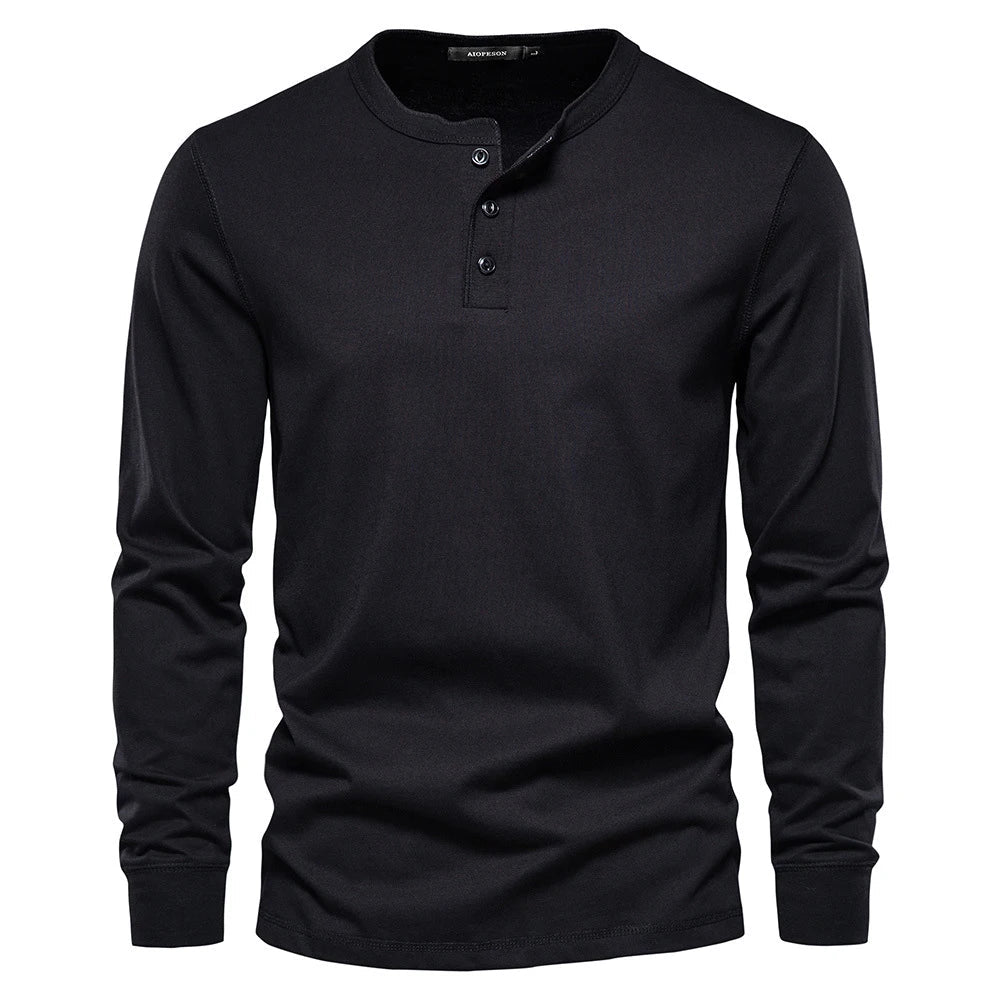 Christopher | Stylish Men’s Long-Sleeve Henley Shirt