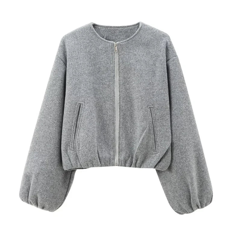 Gabrielle | Women’s Casual Zip-Up Bomber Jacket with Pockets