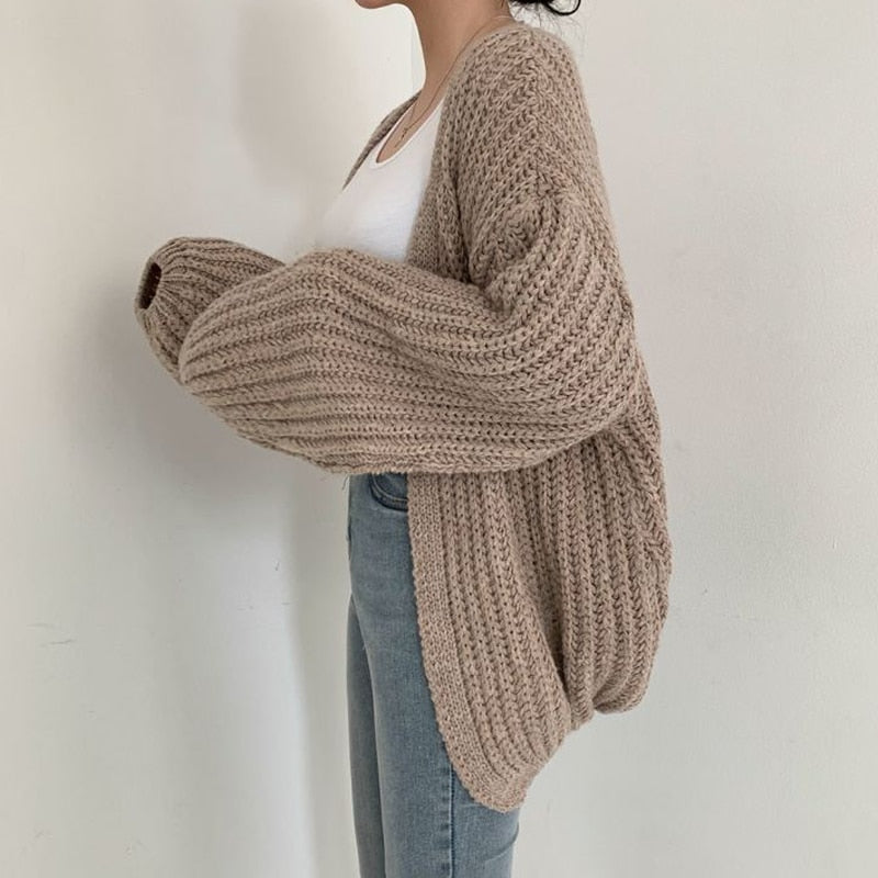 Daisy | Women’s Casual Knit Oversized Open Front Sweater