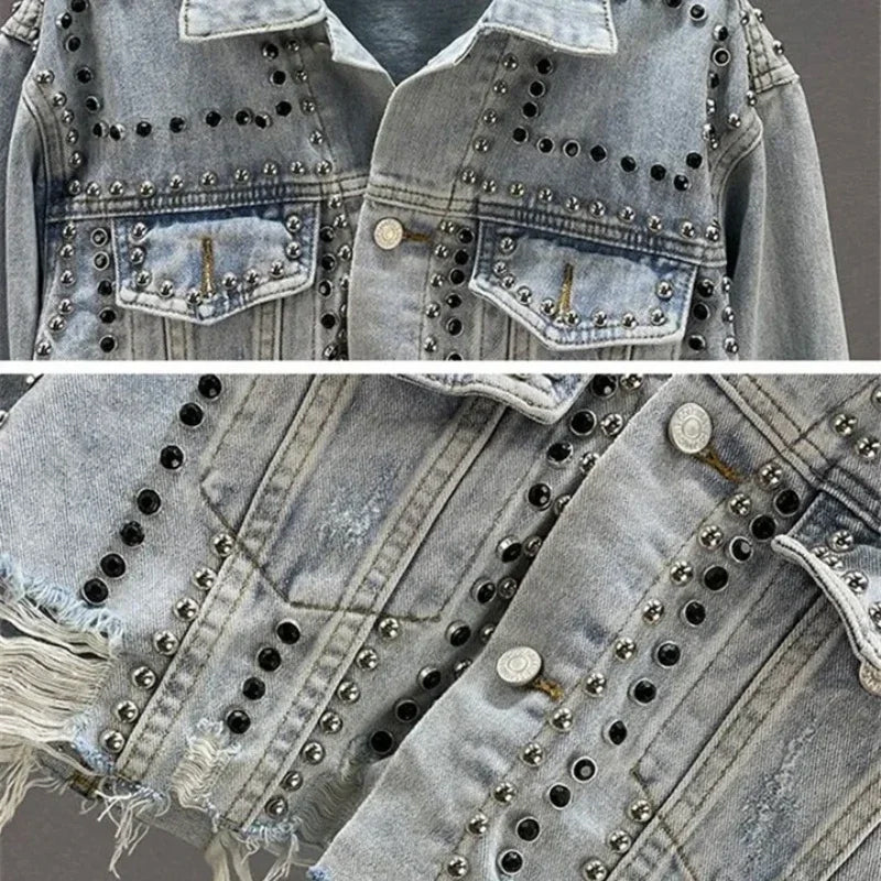 Sofia Amoretti Studded Denim Jacket