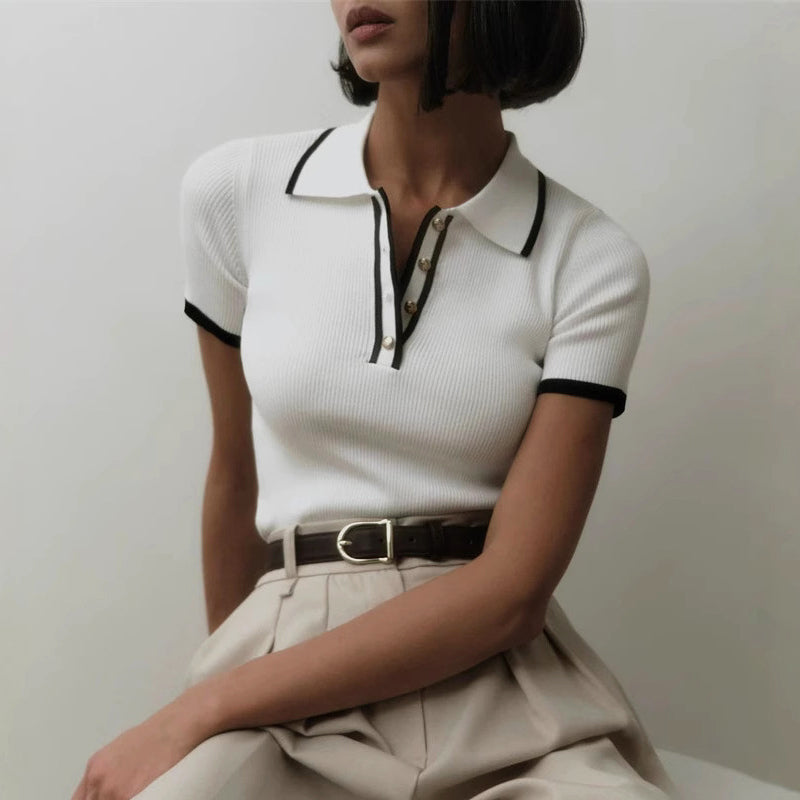 Valentina Rossi Ribbed Knit Top