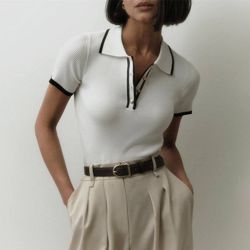 Valentina Rossi Ribbed Knit Top