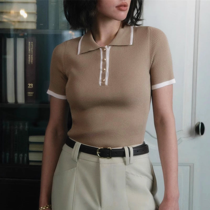 Valentina Rossi Ribbed Knit Top