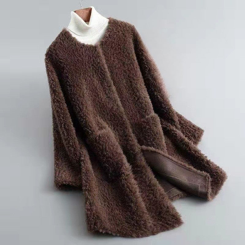 Valentina Rossi Velvet-Soft Shearling Coat