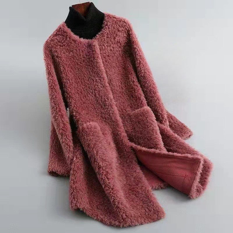 Valentina Rossi Velvet-Soft Shearling Coat