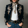 Women’s Floral Embroidered Short Jacket