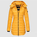 Women’s Long Slim-Fit Puffer Jacket with Hood