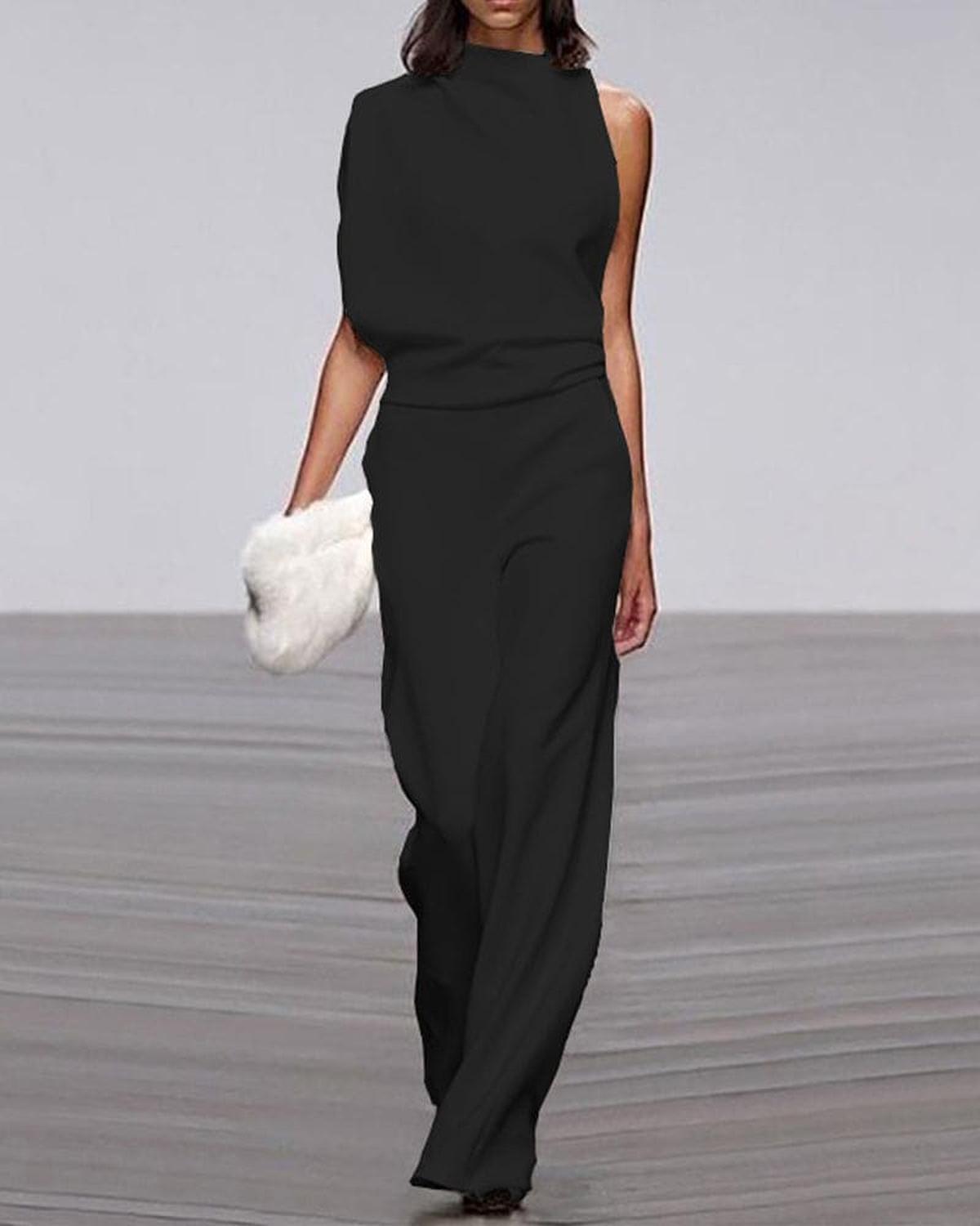 Bella | Women Chic High Neck Shoulder Jumpsuit