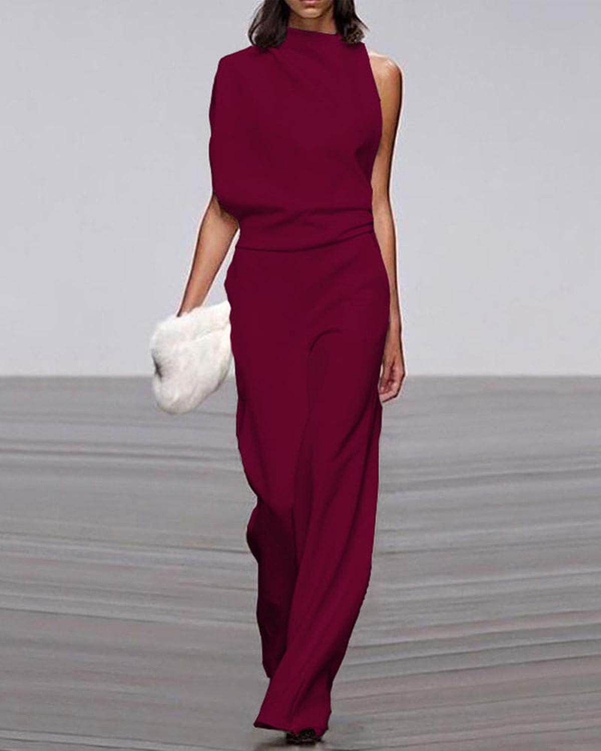 Bella | Women Chic High Neck Shoulder Jumpsuit