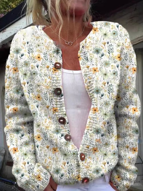 Gabriella | Women’s Winter Casual Button Long Sleeve Cardigan