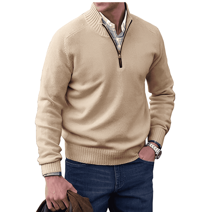 Evan | Men’s Knitted Half-Zip Pullover Jumper