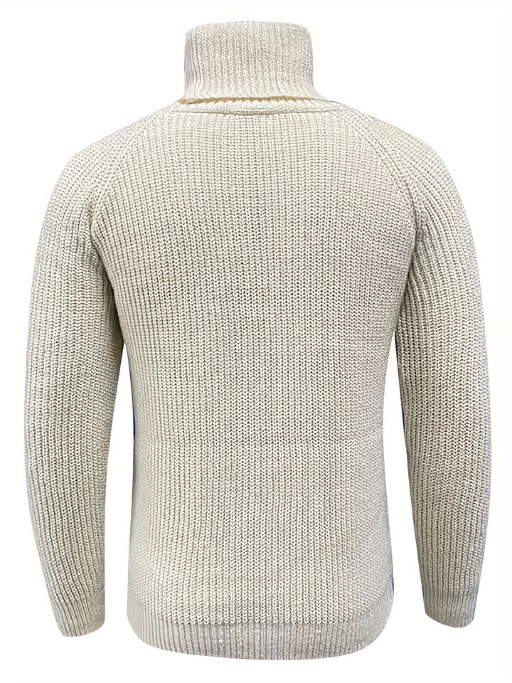 Jacob | Men Solid Ribbed Turtleneck Sweater