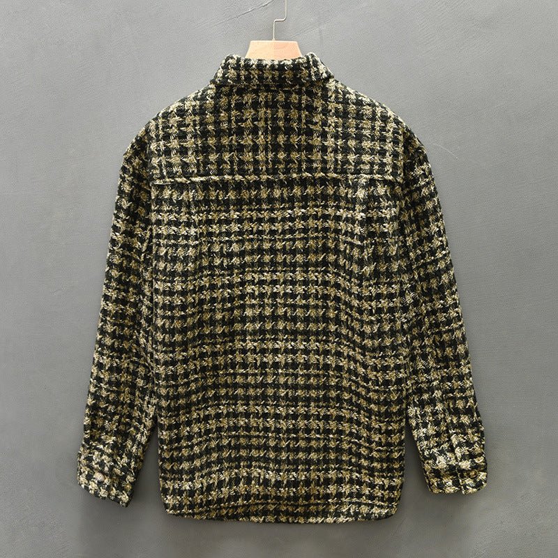Emmanuel | Men's Casual Houndstooth Button-Up Shirt