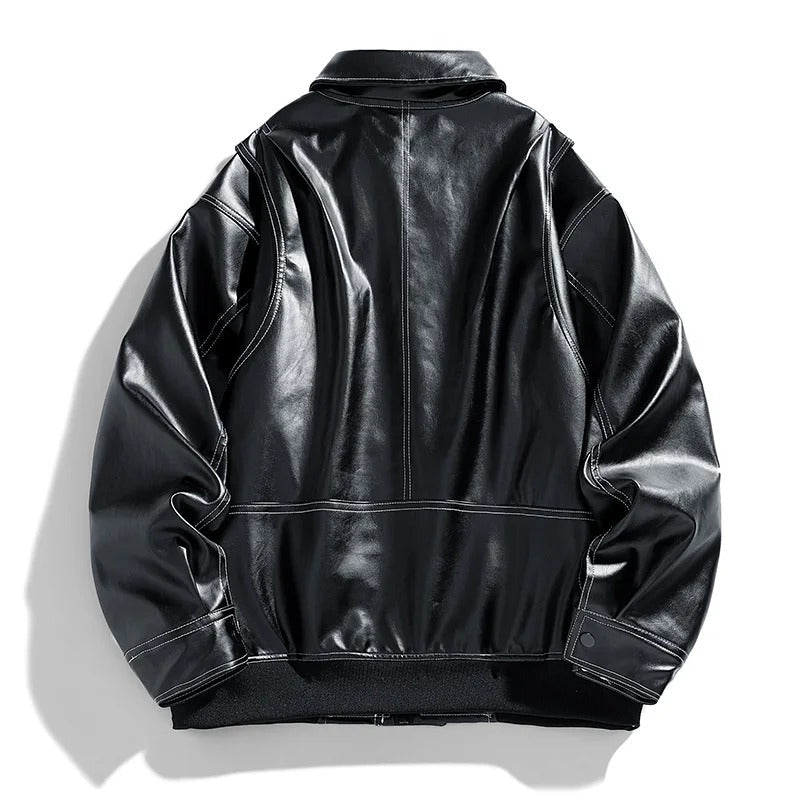 Cory | Men’s Modern Oversized Leather Bomber Jacket