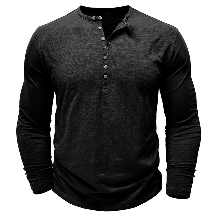 Justin | Men's Long-Sleeve Henley Shirt
