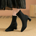 Alana | Women’s Winter Ribbed Knit Ankle Boots