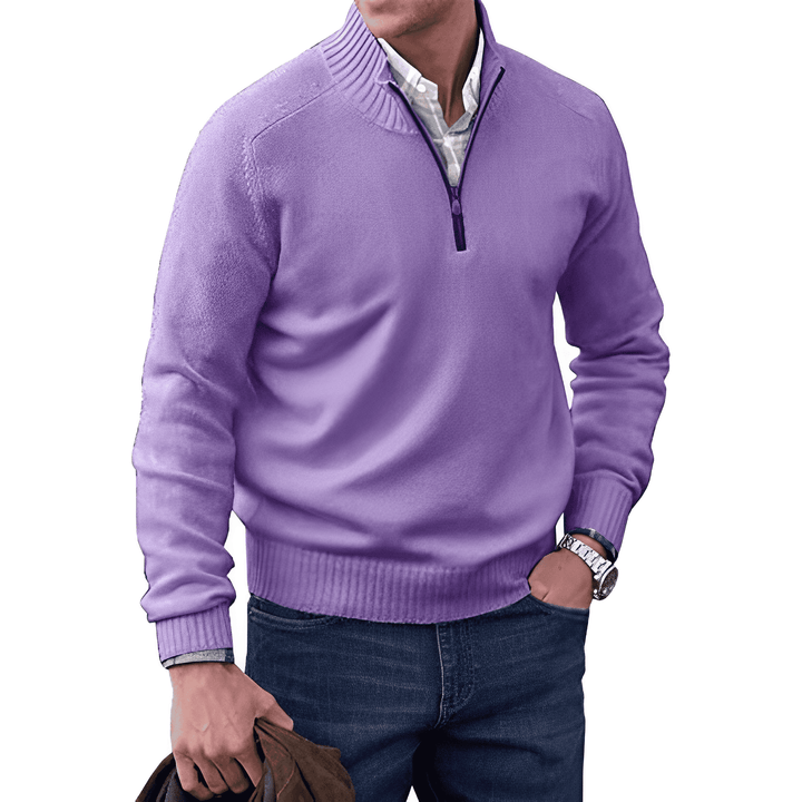 Evan | Men’s Knitted Half-Zip Pullover Jumper