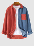 Edmund | Men’s Color-Block Corduroy Shirt