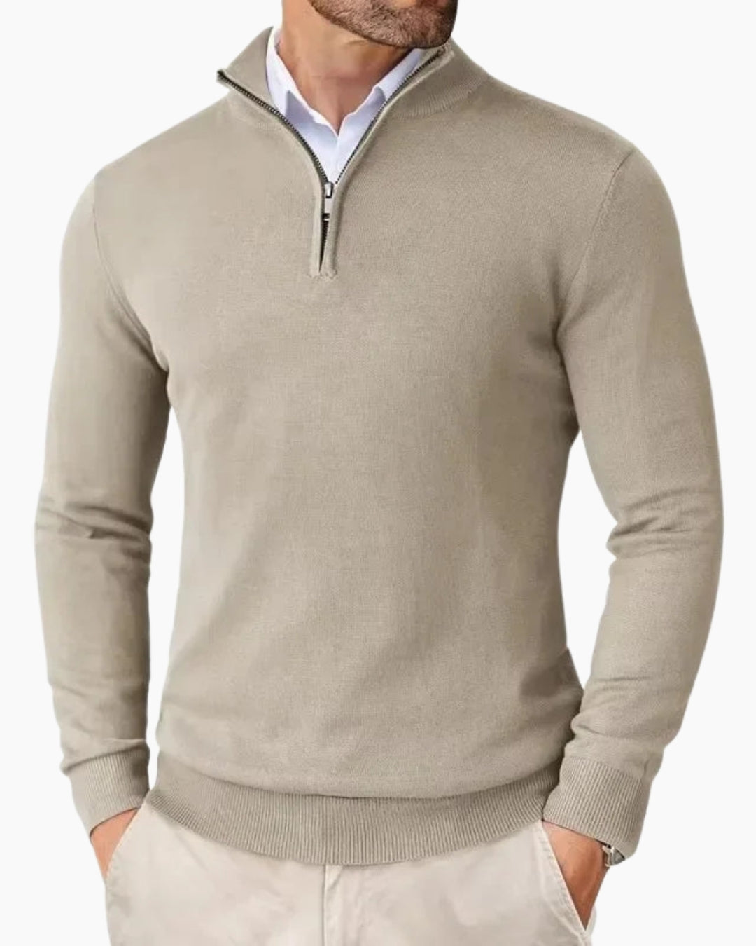 E&E – Essential Half Zip Sweater