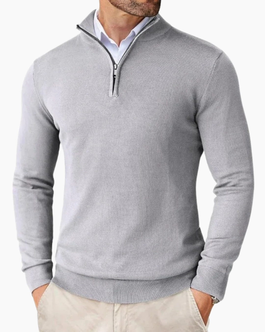 E&E – Essential Half Zip Sweater
