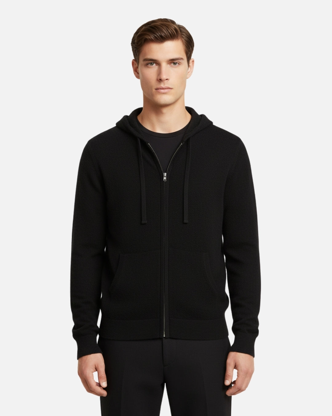 E&E - Luxury Merino Wool Hoodie with Zipper