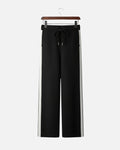 Merino Wool Comfort Pants Two Tone - Black