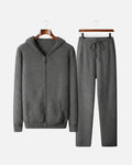 Merino Wool Full-Zip Hoodie Comfort Set - Graphite